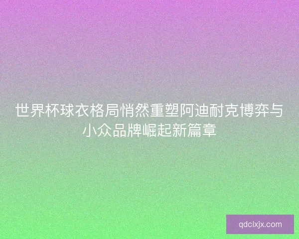 世界杯球衣格局悄然重塑阿迪耐克博弈与小众品牌崛起新篇章