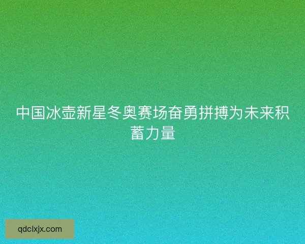 中国冰壶新星冬奥赛场奋勇拼搏为未来积蓄力量